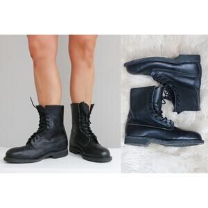 1990's Vintage Deadstock Combat Army Boots ~ Men's 8-1/2 to 9 W ~ Women's10-1/2